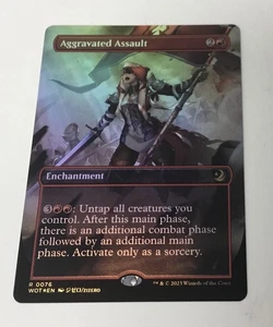 Aggravated Assault (Anime Borderless) Wilds of Eldraine: Enchanting Tales Foil - Picture 1 of 1