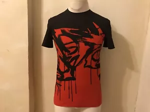 Alexander McQueen Mcq Kunst Tropfend Schwarz Rot Schwalben T-Shirt S Im Italien - Bild 1 von 11