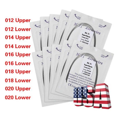 30 paquetes Ortodoncia Dental Super Elástico Niti Arco Redondo Alambre Forma Ovoide Foto 1 de 4