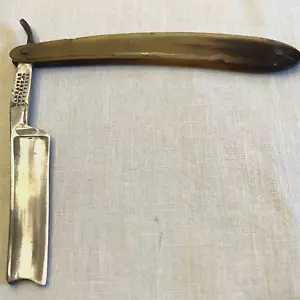Antique "The Old English Razor" Straight & Celluloid Manhattan Cutlery Sheffield - Picture 1 of 23