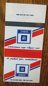 GM CHEVY OLDS CAR DEALER MATCHBOOK COVER: DON McCURDY'S (STERLING, ONTARIO) -E11 - Picture 1 of 2