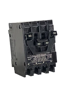 Siemens Q23020CT2 30A-20A 2P Plug-in 240v Circuit Breaker ~ TESTED - Picture 1 of 12