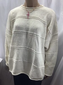 New York Style Beige Sweater Womens Size M PGE230325/EB1 - Picture 1 of 7