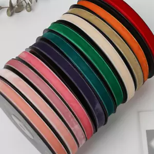 Ruban En Velours Doux De 9M, Bordure À Une Face Pour Artisanat Floral 0,39" - Photo 1 sur 46