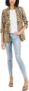 INC International Concepts women's Caterina Cheetah print blazer size Large - Picture 1 of 21