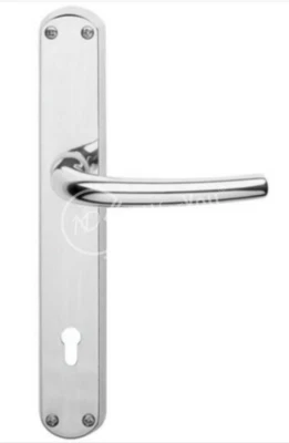 MANIGLIA COMPLETA DI PLACCA GHIDINI 55744088507 ACCIAIO LUCIDO ARREDAMENTO - Immagine 1 di 4