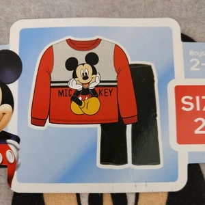 Mickey Mouse Toddlers Boy's Long Sleeve Pajamas 2 Piece PJ Set Size 2T New - Picture 1 of 3