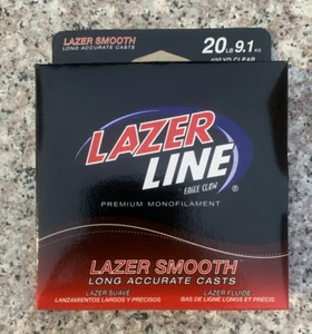 Eagle Claw Lazer Line Premium Monofile klar 20 LB 400 YD - Bild 1 von 1