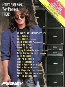 Eddie Van Halen 1993 Peavey EVH 5150 Amp Series concurso sorteo impresión de anuncios - Imagen 1 de 3