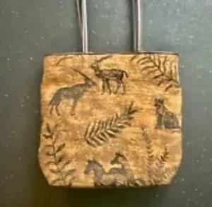Bueno Large Brown Tapestry Zebra Animal Scene Bucket Shoulder Hand bag Tote - Picture 1 of 12