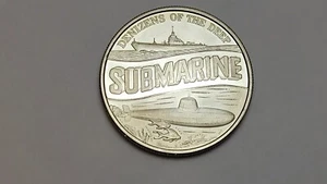Vintage U-Boot - Bewohner der Tiefe 1 Unze .999 Feinsilber Kunstmedaille - Bild 1 von 4