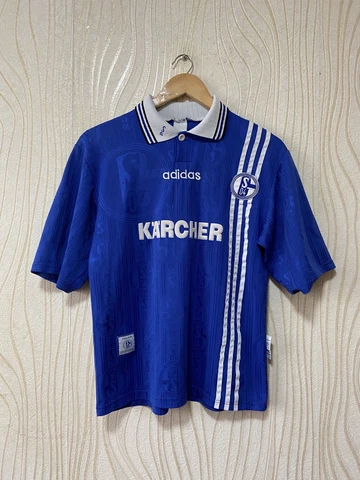 SCHALKE 1996 1997 HOME FOOTBALL SHIRT SOCCER JERSEY ADIDAS sz S MEN Cover