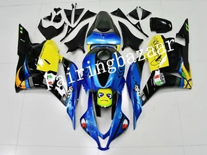 Fit for 2009-12 CBR600RR ROSSI Shark Black Blue Yellow ABS Injection Fairing Kit - Picture 1 of 7