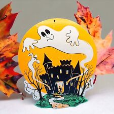 Vintage Beistle Halloween Haunted House Ghosts Diecut Decoration Made In USA 