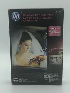 HP Premium Plus 4 x 6" Soft Gloss Photo Paper - 100 Sheets - For All Inkjets - Picture 1 of 2