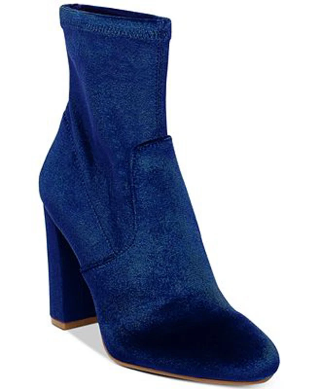 Novas botas femininas Steve Madden de veludo rápido salto bloco meia - Imagem 1 de 2