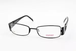 ESPRIT ET9376 538 Matte Black 51-17-140 Eyeglass Frames Flex Hinges w/Case G407 - Imagen 1 de 12