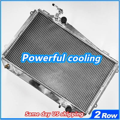 2Row Premium All Aluminum Radiator for 1982-1985 Toyota Celica Supra 2.8L AT MT Foto 1 de 4