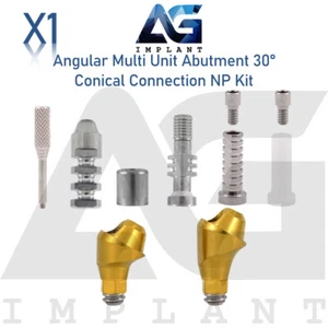 Winkel Multi Unit Abut ment 30° Komplettset konische Verbindung NP 2,25 mm Sechskant - Bild 1 von 5