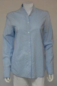 CAMICIA MANICA LUNGA A RIGHE AMERICAN EAGLE BLU E BIANCA TAGLIA #12 - A5/12 - Foto 1 di 3
