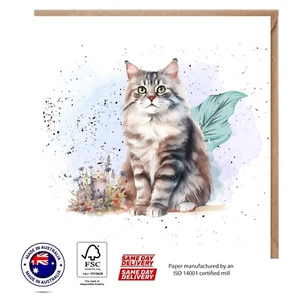 Tarjeta de felicitación para gato - Conjunto de materiales de lujo de Australian Designs The Creature - Imagen 1 de 3