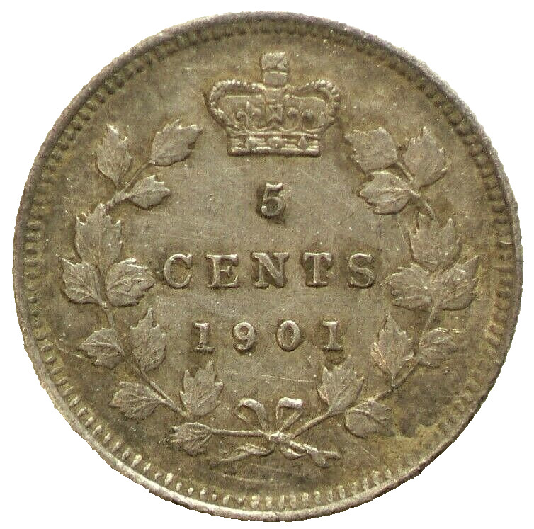 カナダ　1901年　5セント　未使用 MS64 カナダ 1901年 5セント 未使用 MS64最高