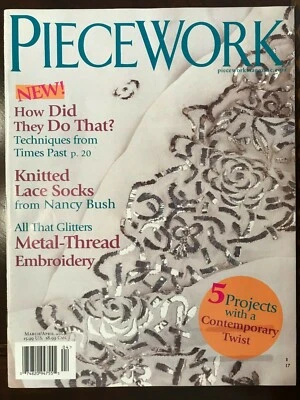 PIECEWORK MAGAZINE  Knitting Needlework Embroidery Samplers  March/April 2008 - Image 1 of 2