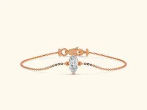 IGI Certified 1Ct Lab Grown Diamond Womens Pretty Chain Bracelet 14K Rose Gold - Picture 1 of 21