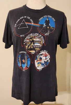 🌟VTG Pink Floyd 1987 Tour Shirt A Momentary Lapse of Reason Learning To FLY-LRG - Image 1 of 4