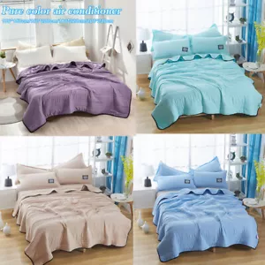 Summer Cooling Comforter-Blanket Ice Silk Touch Feeling Multiple Colours Blanket - Picture 1 of 16