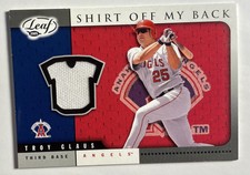 2005 Donruss Leaf Shirt off my Back Troy Glaus Jersey Anaheim Angels SB38 READ 