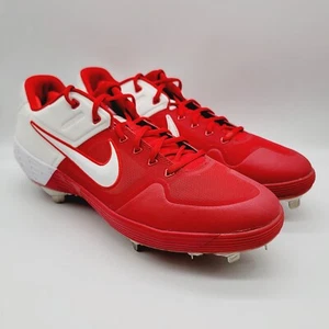 Nike Alpha Huarache Elite 2 Low Men Size 16 Red Baseball Metal Cleats CI2226-600 - Picture 1 of 9