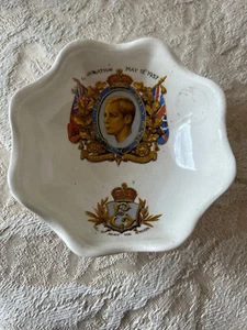 1937 King Edward VIII Lancasters Hanley cuenco pequeño conmemorativo 3 3/4" - Imagen 1 de 5