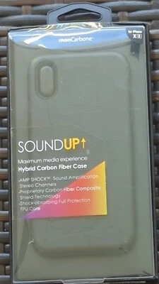 Capa híbrida de fibra de carbono monCarbone Soundup para iphone Xs/X - Cinza titânio - Imagem 1 de 4