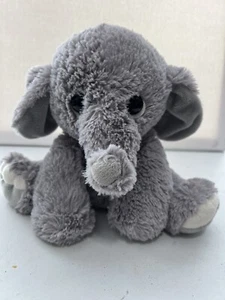 Aurora Elephant Plush Stuffed Animal Baby Lovey Cute Gray Soft Sitting 8 in Gift - Picture 1 of 9