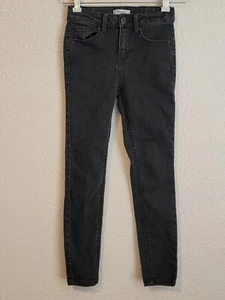 Mudd Jeans Girls Size 7 Skinny Stretch Adjustable Waist Denim Black - Picture 1 of 10