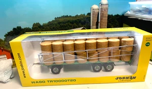 UNIVERSAL HOBBIES.1:32.JOSKIN TURNTABLE 3 AXLE. ROUND BALE TRAILER.TRACTOR DRAWN - Picture 1 of 14