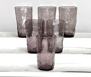 6 Morgantown SENECA DRIFTWOOD CRINKLE AMETHYST 4" JUICE TUMBLERS - Picture 1 of 2