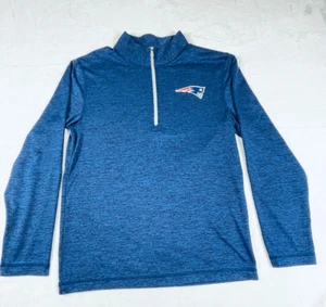 New England Patriots NFL Pullover Mens S Blue Half zip Pullover Logo TX3 Cool - Picture 1 of 16
