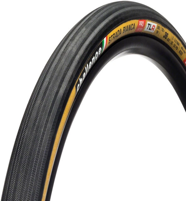Challenge Strada BIANCA Pro Tire - 700 X 36 Tubeless Folding Black/tan