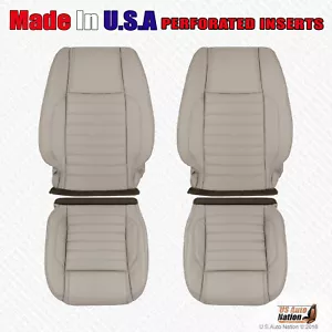 2010 to 2014 Ford Mustang GT Front Driver Passenger Perforated Leather Cover Tan - Bild 1 von 20