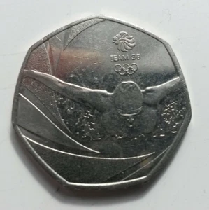 Rare and Collectable 50p Coin Team GB Swimmer 2016 - Picture 1 of 2