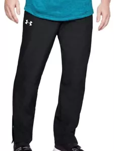 NEW MENS UNDER ARMOUR SPORTSTYLE WOVEN PANTS HEAT GEAR BLACK MEDIUM M FAST SHIP - Picture 1 of 3