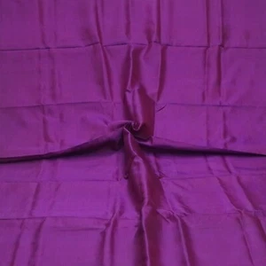Vintage Purple 100% Pure Silk Handloom Sari Remnant 4YD Craft Fabric Silk Scrap - Picture 1 of 4