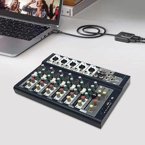 Pro 7-Kanal Audio Mixer Bluetooth USB Sound Verstärker Konsole Mischpult Console - Bild 1 von 22