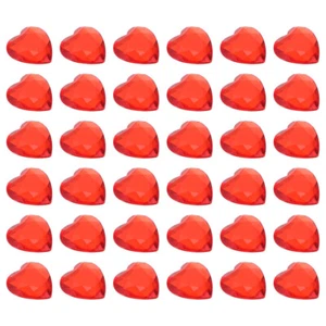 100 Pcs Elegant Unique Shiny Heart Decor Heart-shape Baubles Heart Baubles - Picture 1 of 12