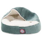 18" Cozy Canopy Cat Bed Soft Faux Suede & Plush Warm Cute Safety Pet Home New