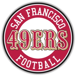 San Francisco 49ers Logo NFL Sportwagen Stoßstange Aufkleber Aufkleber "GRÖSSEN" - Bild 1 von 1