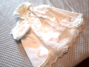 VINTAGE 4-PIECE Baby Christening Gown Dress Set Clothes Antique Reborn Dolls - Picture 1 of 11