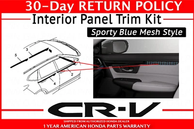 🔥 正品 原始设备制造商 本田 CR-V 内部面板装饰套件 2017 - 2020 CRV 蓝色 🔥 — 第 1/4 张图片